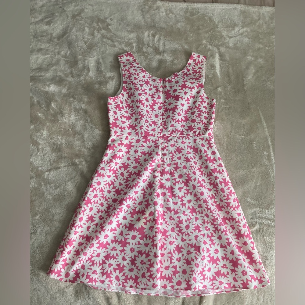 Jill Stuart Pink & White Floral Fit & Flare Dress Size 10 - Picture 2 of 5
